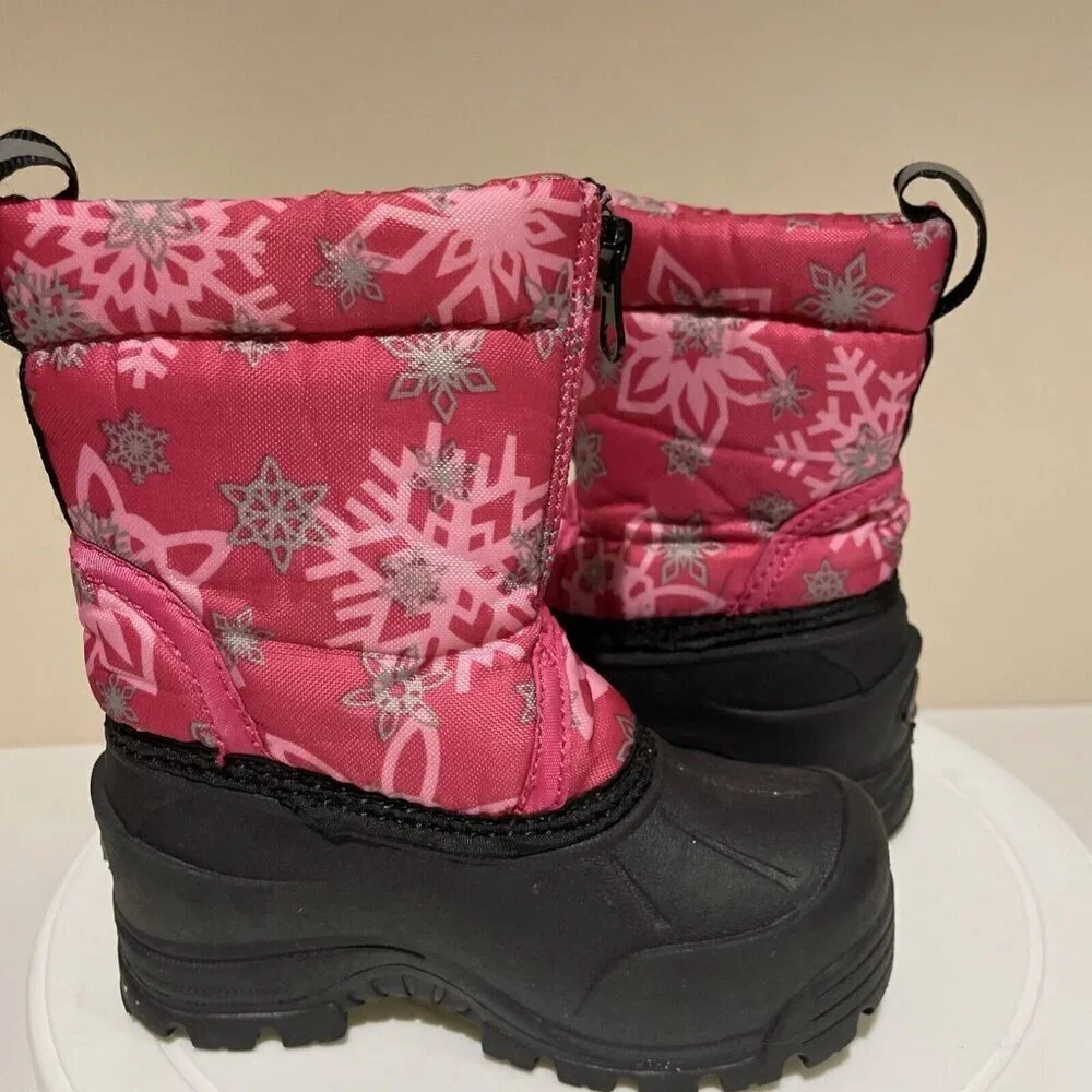 Northside Thermolite Winter Snow Boots Pink Toddler Size 6 Waterproof Zip Front